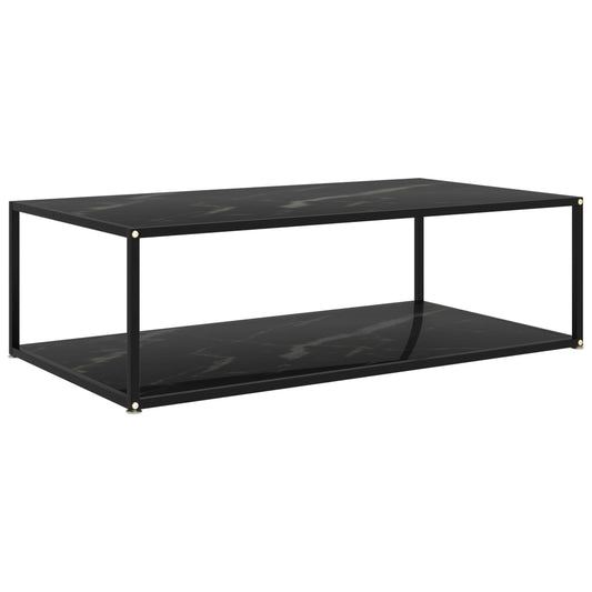 Berkfield Coffee Table Black 120x60x35 cm Tempered Glass