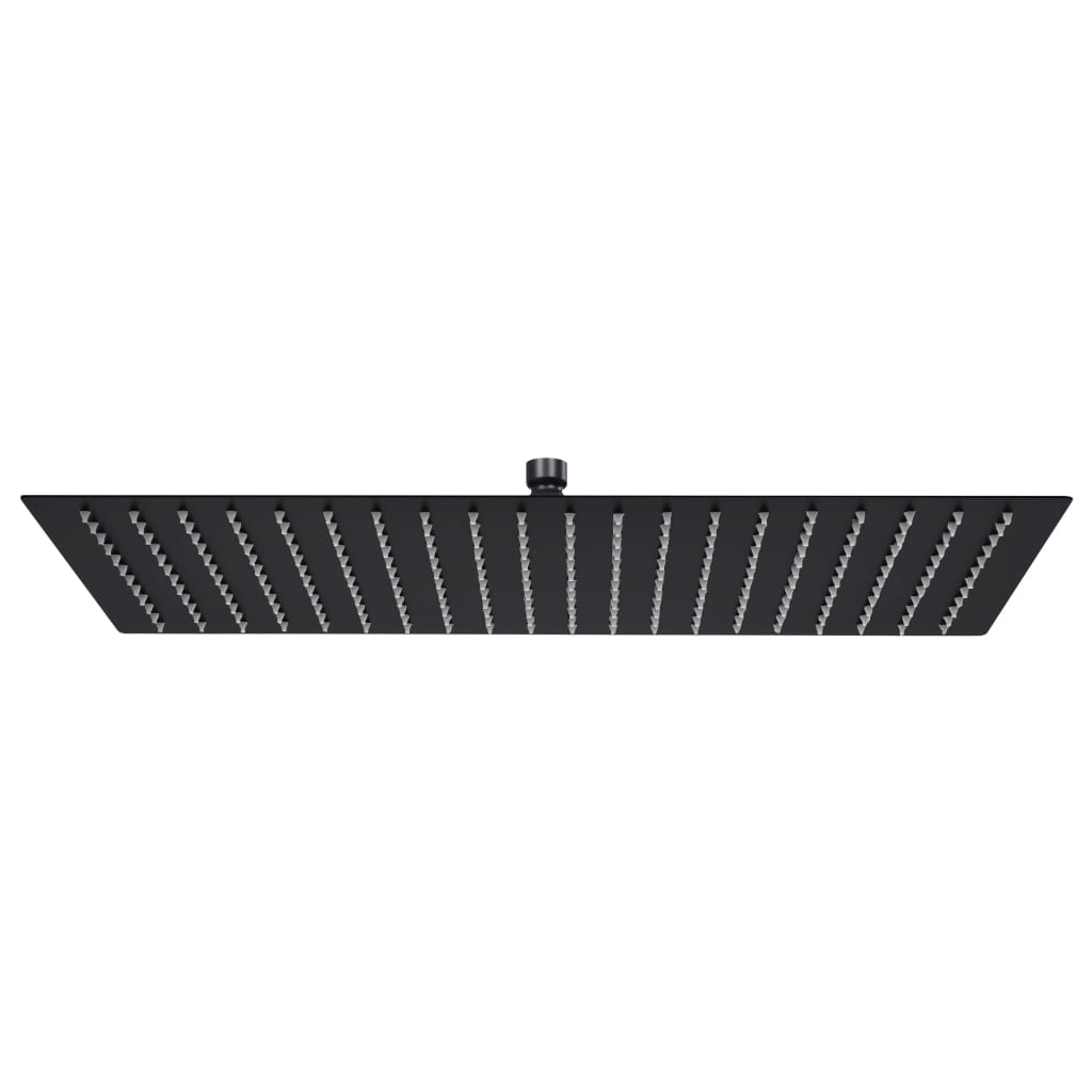 Berkfield Rain Shower Head Stainless Steel 50x30 cm Rectangular Black