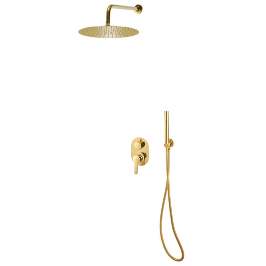 Berkfield Shower System Stainless Steel 201 Gold