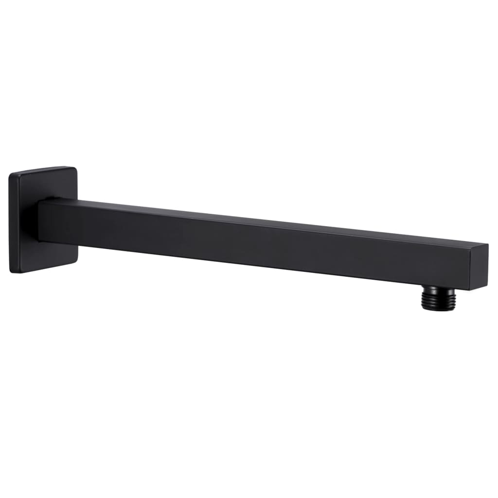 Berkfield Shower Support Arm Square Stainless Steel 201 Black 30 cm