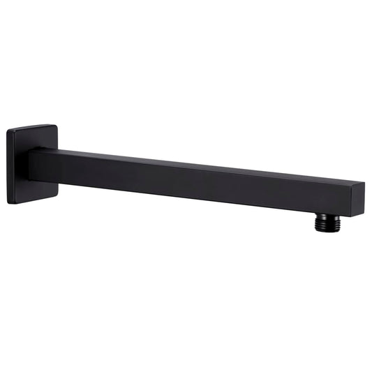 Berkfield Shower Support Arm Square Stainless Steel 201 Black 30 cm