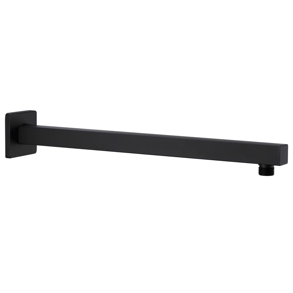 Berkfield Shower Support Arm Square Stainless Steel 201 Black 40 cm