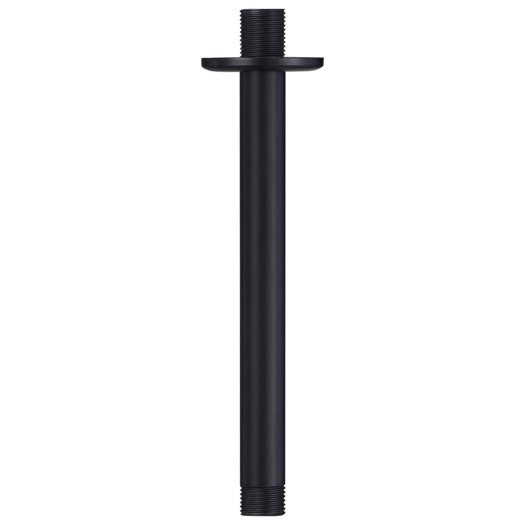 Berkfield Shower Support Arm Round Stainless Steel 201 Black 20 cm