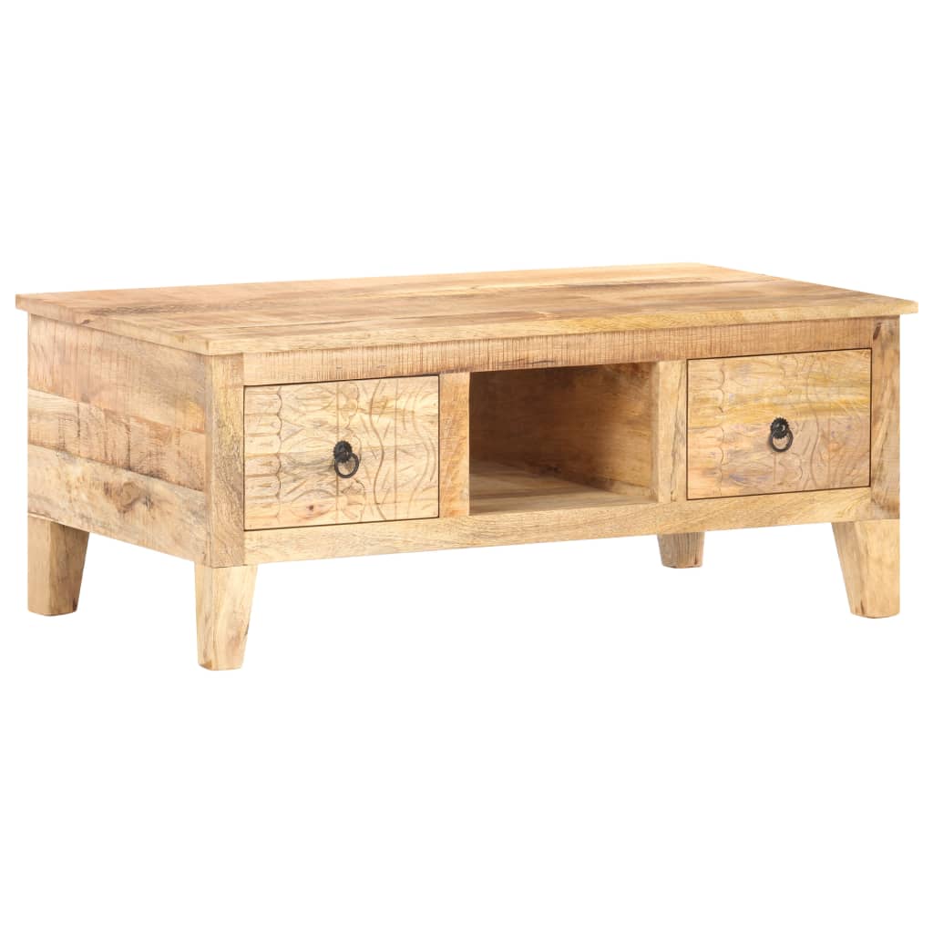 Berkfield Coffee Table 100x55x40 cm Rough Mango Wood