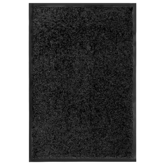 Berkfield Doormat Washable Black 40x60 cm