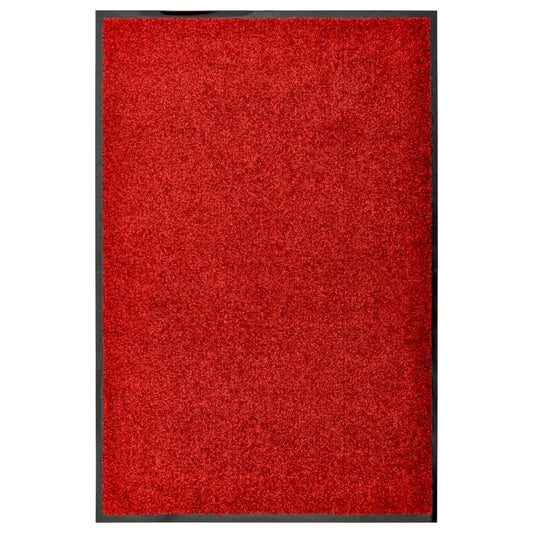 Berkfield Doormat Washable Red 60x90 cm