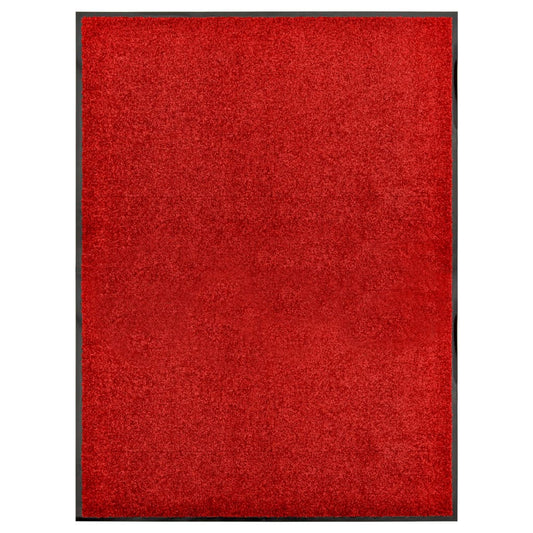 Berkfield Doormat Washable Red 90x120 cm