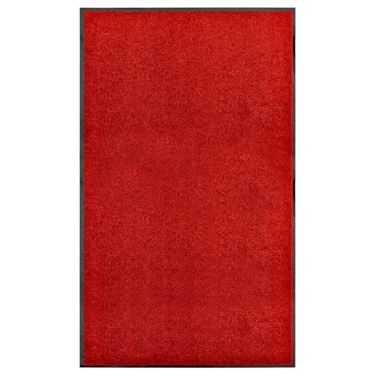 Berkfield Doormat Washable Red 90x150 cm
