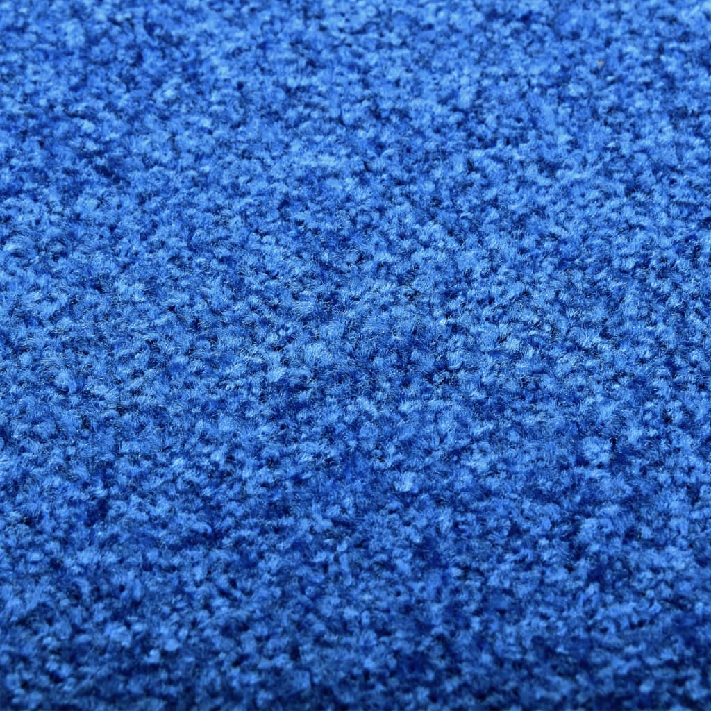 Berkfield Doormat Washable Blue 60x180 cm