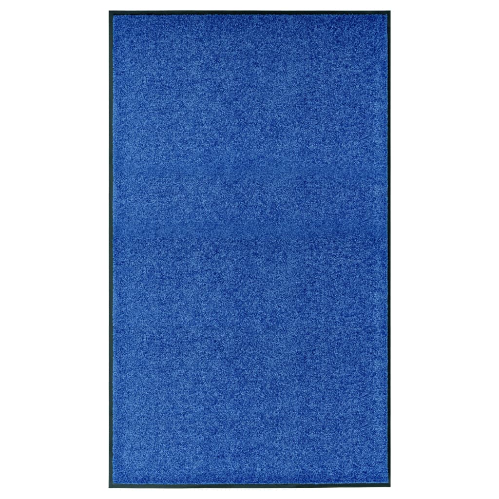Berkfield Doormat Washable Blue 90x150 cm