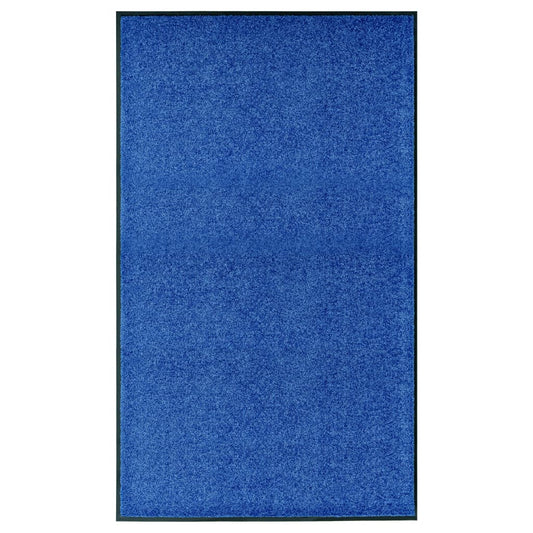 Berkfield Doormat Washable Blue 90x150 cm