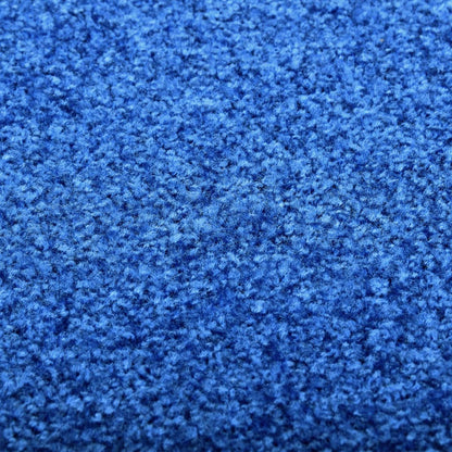 Berkfield Doormat Washable Blue 90x150 cm