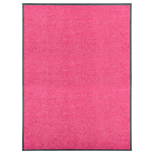 Berkfield Doormat Washable Pink 90x120 cm