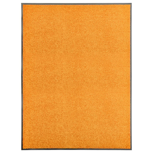 Berkfield Doormat Washable Orange 90x120 cm