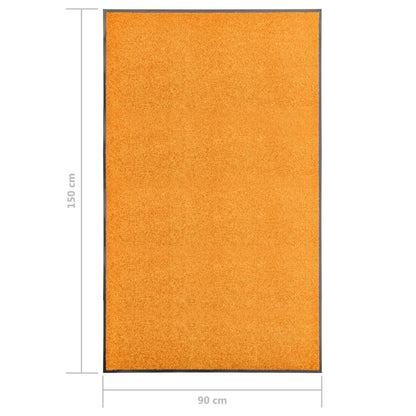 Berkfield Doormat Washable Orange 90x150 cm