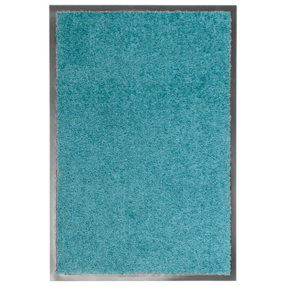 Berkfield Doormat Washable Cyan 40x60 cm