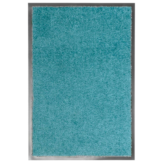 Berkfield Doormat Washable Cyan 40x60 cm