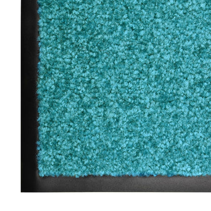 Berkfield Doormat Washable Cyan 40x60 cm
