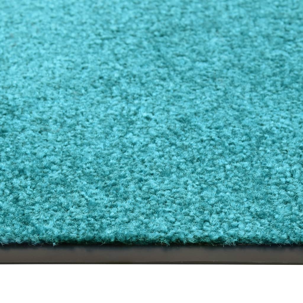 Berkfield Doormat Washable Cyan 40x60 cm