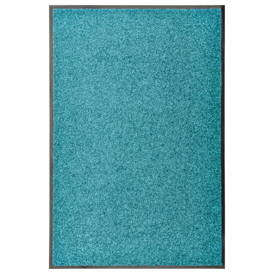 Berkfield Doormat Washable Cyan 60x90 cm