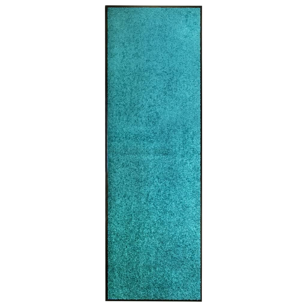 Berkfield Doormat Washable Cyan 60x180 cm