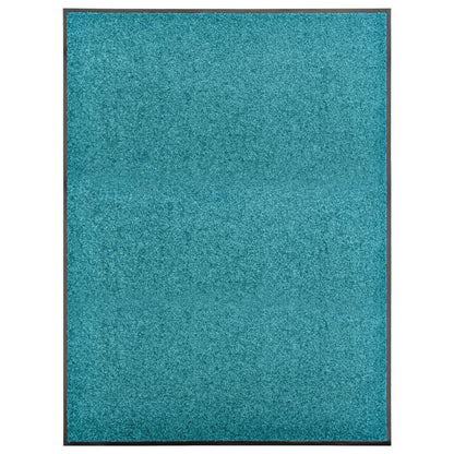 Berkfield Doormat Washable Cyan 90x120 cm