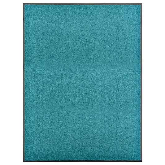 Berkfield Doormat Washable Cyan 90x120 cm