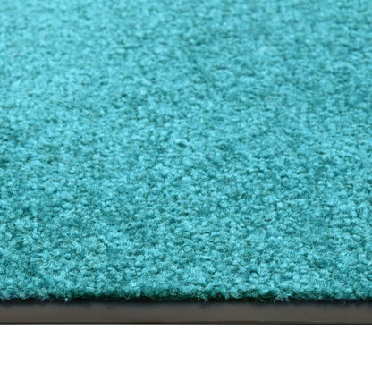 Berkfield Doormat Washable Cyan 90x120 cm