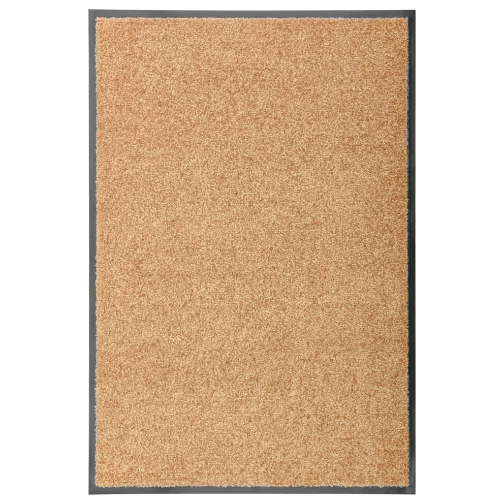 Berkfield Doormat Washable Cream 60x90 cm