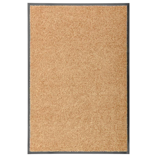 Berkfield Doormat Washable Cream 60x90 cm