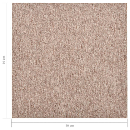 Berkfield Carpet Floor Tiles 20 pcs 5 m�__ 50x50 cm Beige