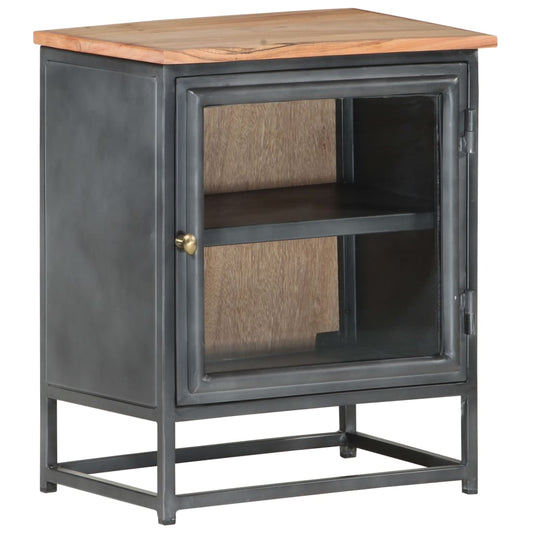 Berkfield Bedside Cabinet Grey 40x30x50 cm Solid Acacia Wood