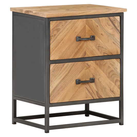 Berkfield Bedside Cabinet 40x30x50 cm Solid Acacia Wood