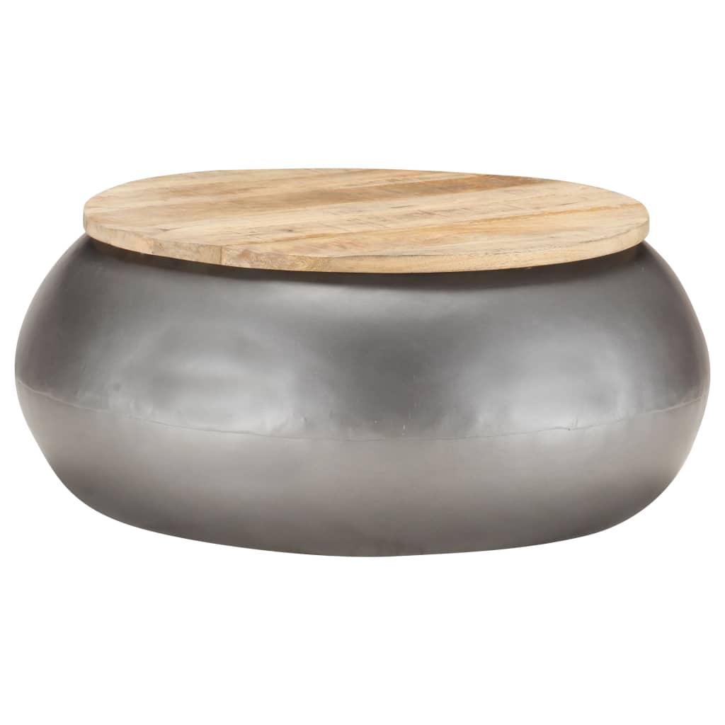 Berkfield Coffee Table Grey 68x68x30 cm Solid Mango Wood