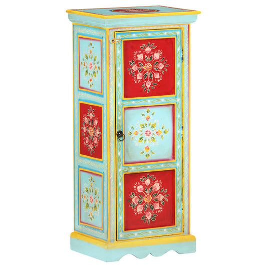 Berkfield Hand Painted Highboard 40x30x90 cm Solid Mango Wood