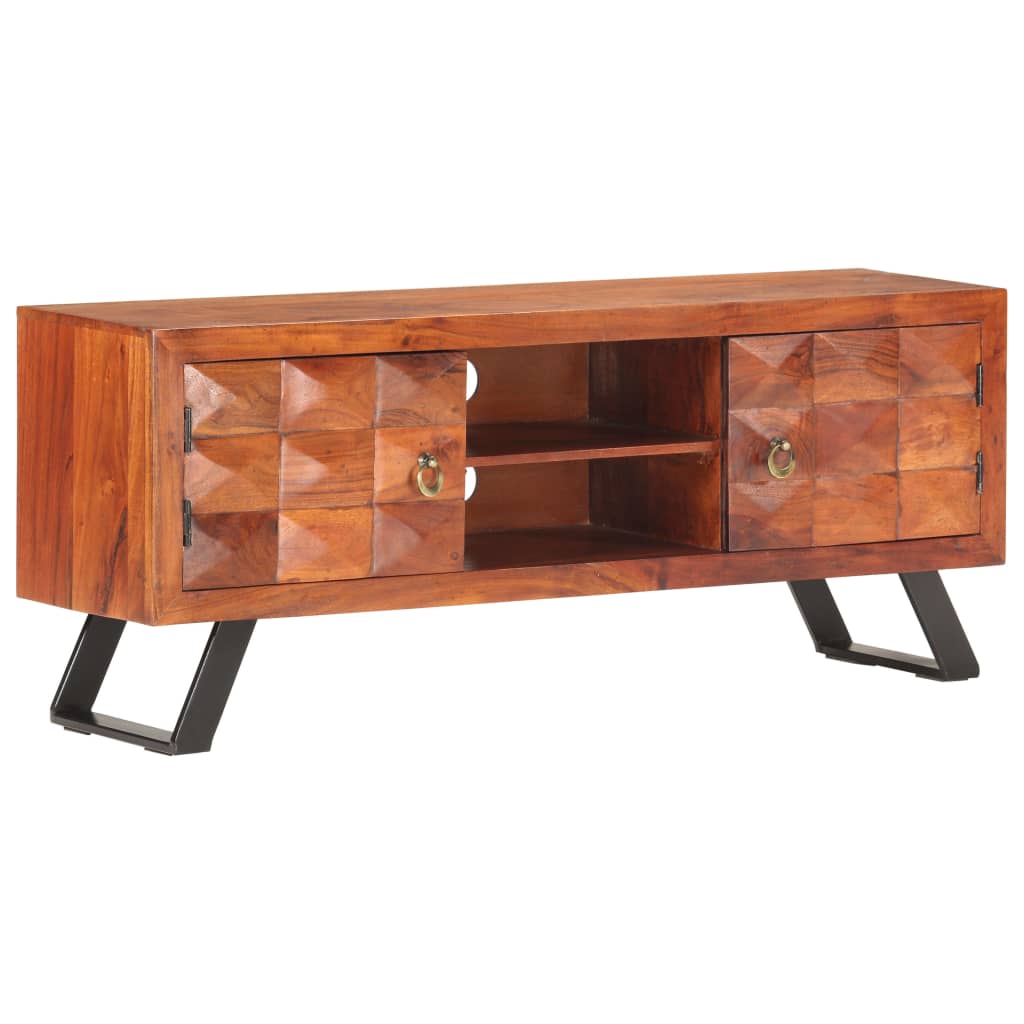 Berkfield TV Cabinet 122x30x49 cm Solid Acacia Wood