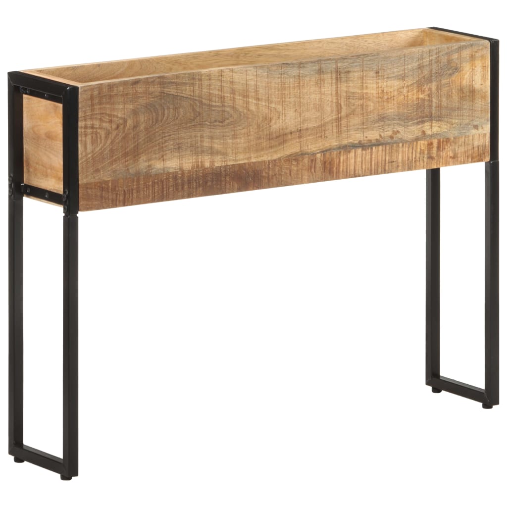 Berkfield Planter 90x20x68 cm Rough Mango Wood