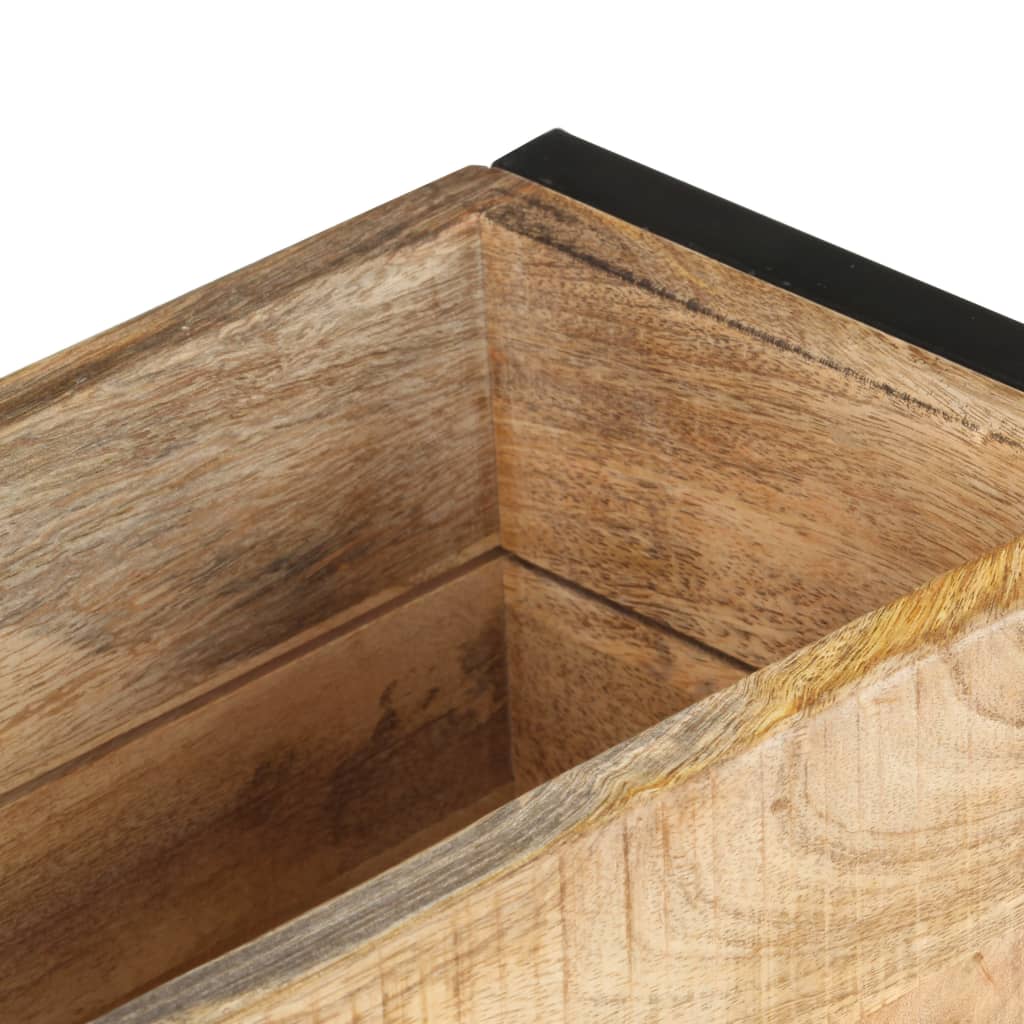Berkfield Planter 60x20x68 cm Rough Mango Wood