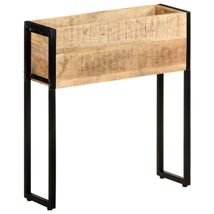 Berkfield Planter 60x20x68 cm Rough Mango Wood