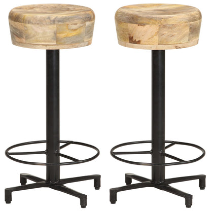 Berkfield Bar Stools 2 pcs 66 cm Solid Mango Wood