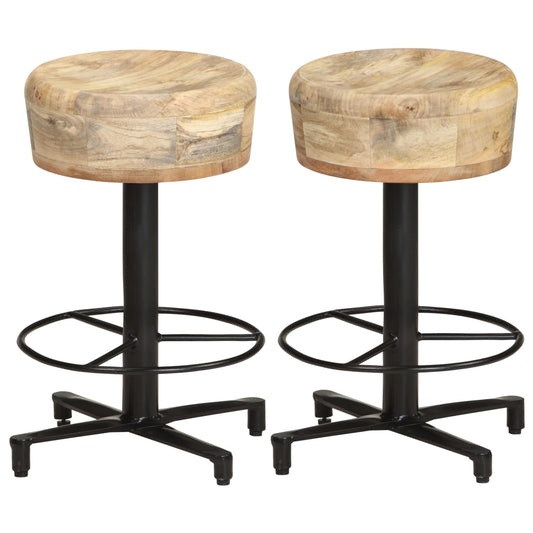 Berkfield Bar Stools 2 pcs 52 cm Solid Mango Wood