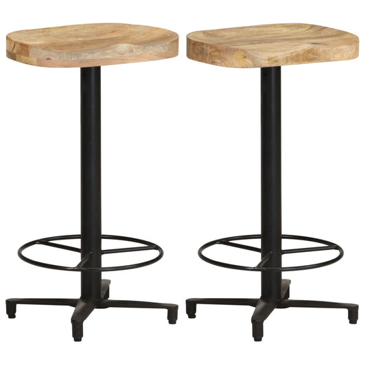 Berkfield Bar Stools 2 pcs 66 cm Solid Mango Wood