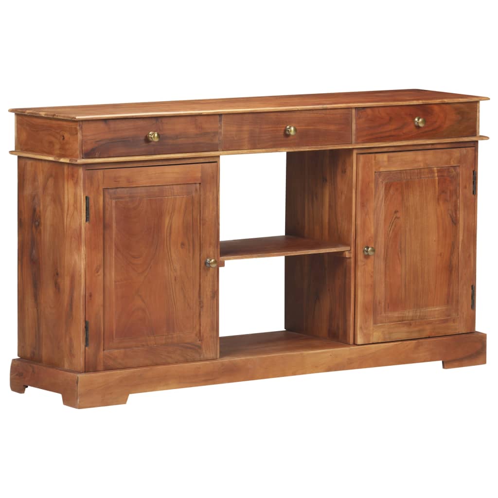 Berkfield Sideboard 135x35x75 cm Solid Acacia Wood