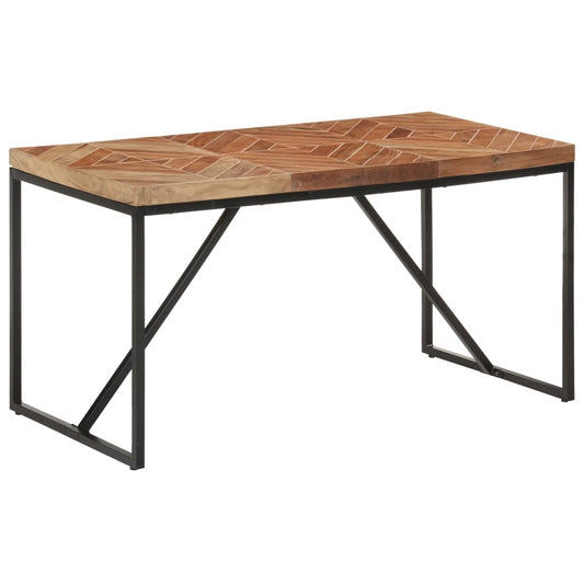 Berkfield Dining Table 140x70x76 cm Solid Acacia and Mango Wood