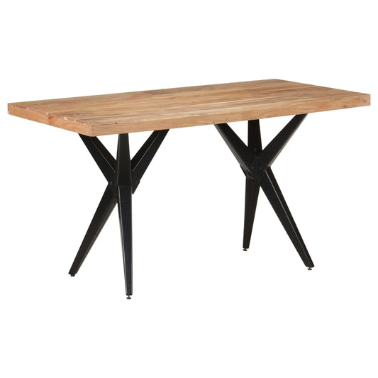 Berkfield Dining Table 140x70x76 cm Solid Acacia Wood