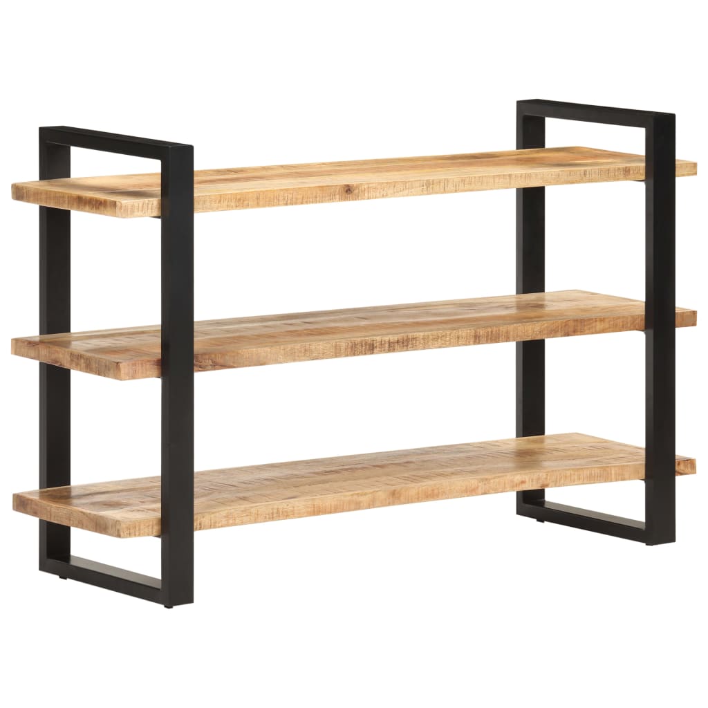 Berkfield Sideboard with 3 Shelves 120x40x75 cm Rough Mango Wood