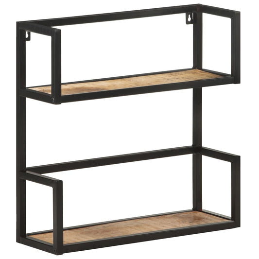 Berkfield Wall Shelf 60x20x60 cm Rough Mango Wood