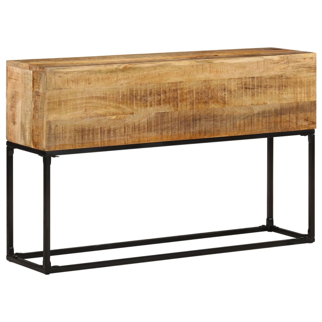 Berkfield Console Table 120x30x75 cm Rough Mango Wood