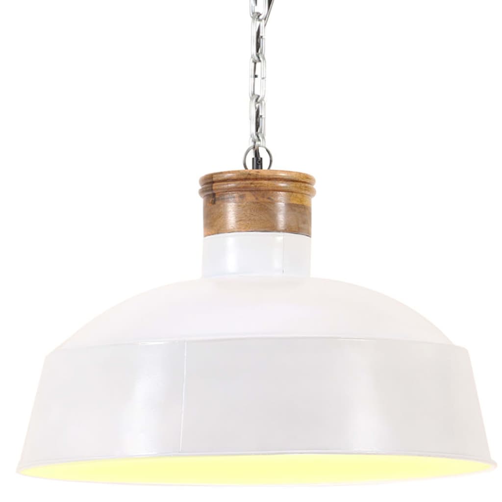 Berkfield Industrial Hanging Lamp 58 cm White E27