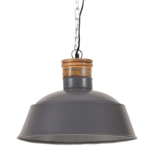 Berkfield Industrial Hanging Lamp 42 cm Grey E27